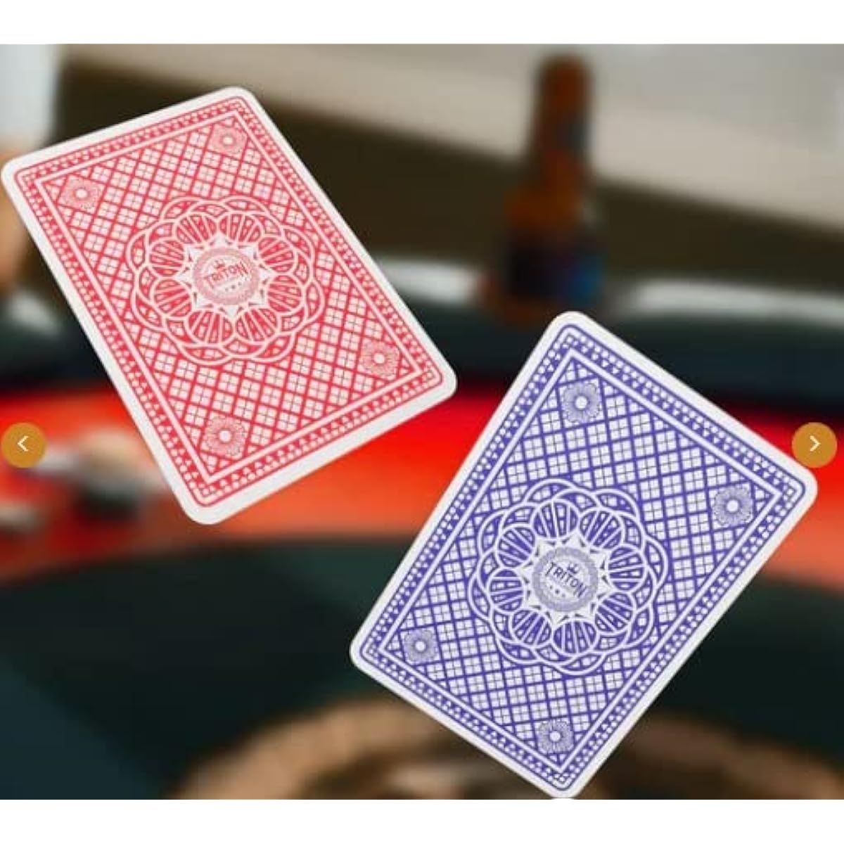 Triton Premium Poker Playing Cards Professional Playing Cards for Texas Hold'em Poker (Red + Blue)