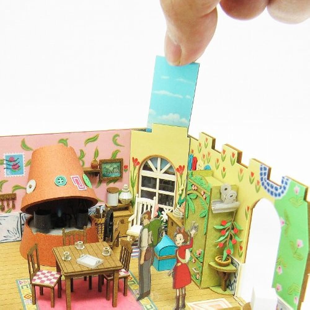 Sankei Miniatuart Kit Studio Ghibli Series Borrower Arrietty Arrietty's House 1/48 Scale Paper Craft MK07-13