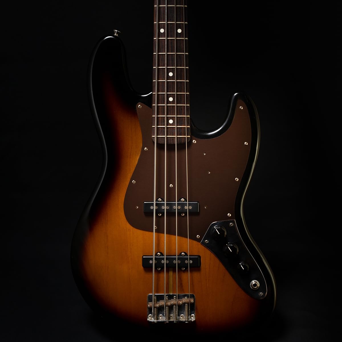 Anodized pickguard for Jazz Bass 60s Bronze Brown Metal Compatible with Fender and other 60s models 1 Lotustorks