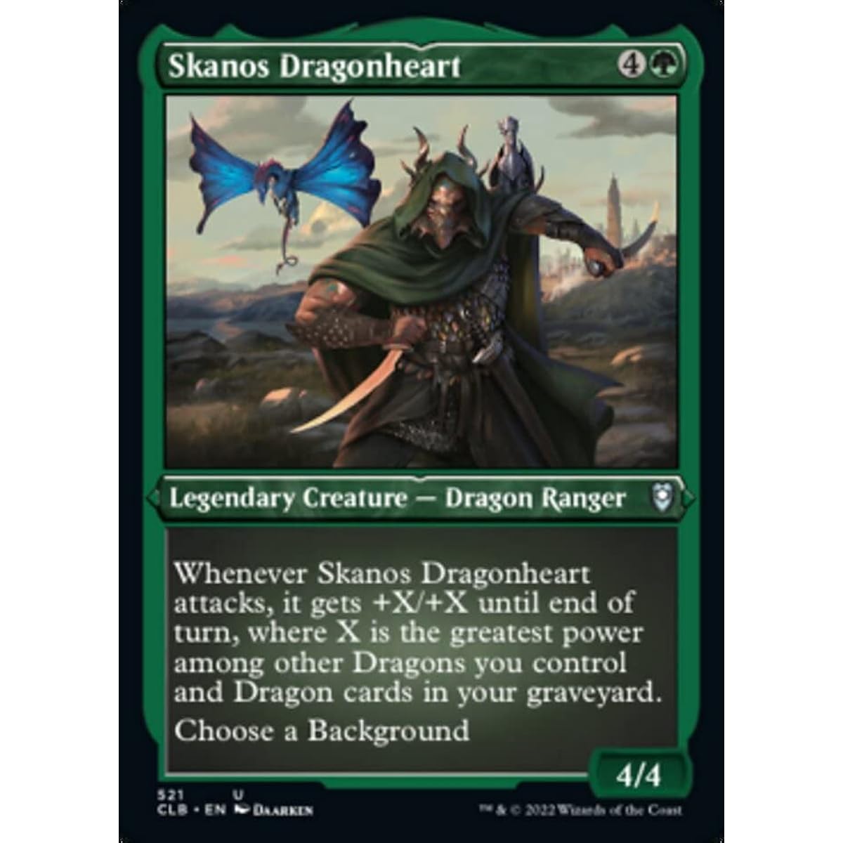 Magic the Gathering - Skanos Dragonheart (521) - Etching - Foil - Battle for Baldur's Gate