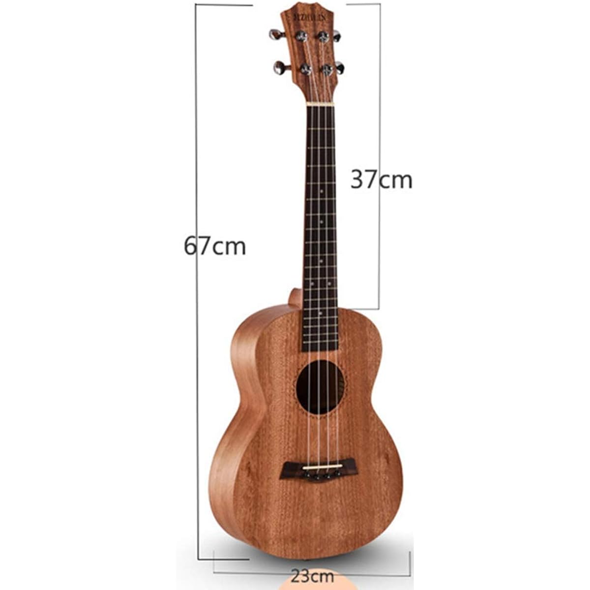 Ukulele Mahogany Musical Instrument 4 Strings Sound Source Gift Natural 26 Inch Concert Ukulele (Color: Natural, Size: 26 inches)