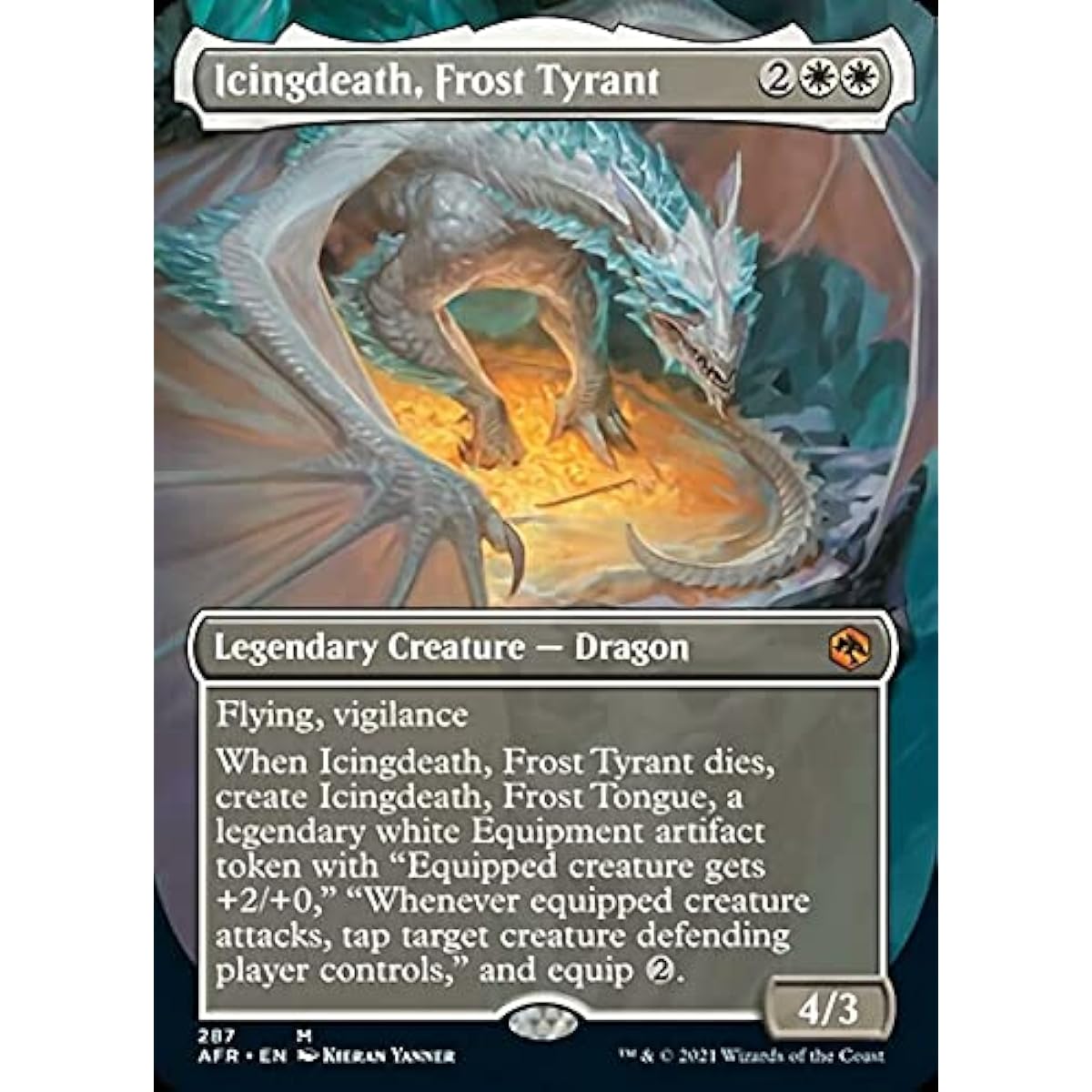 Magic: The Gathering - Icingdeath, Frost Tyrant (287) - Borderless - Foil - Forgotten Realms Adventures