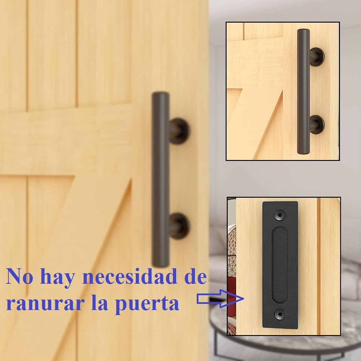 TSMST 24cm Classic Barn Door Handle Barn Door Handle Pull for Wooden Door