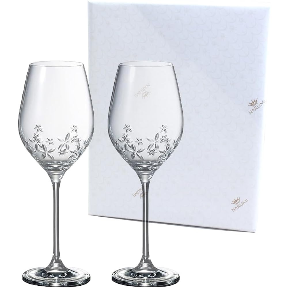 NARUMI Pair Champagne Glass Glass Works Star Flower Clear 210cc 2-Person Set GW4156-63392A
