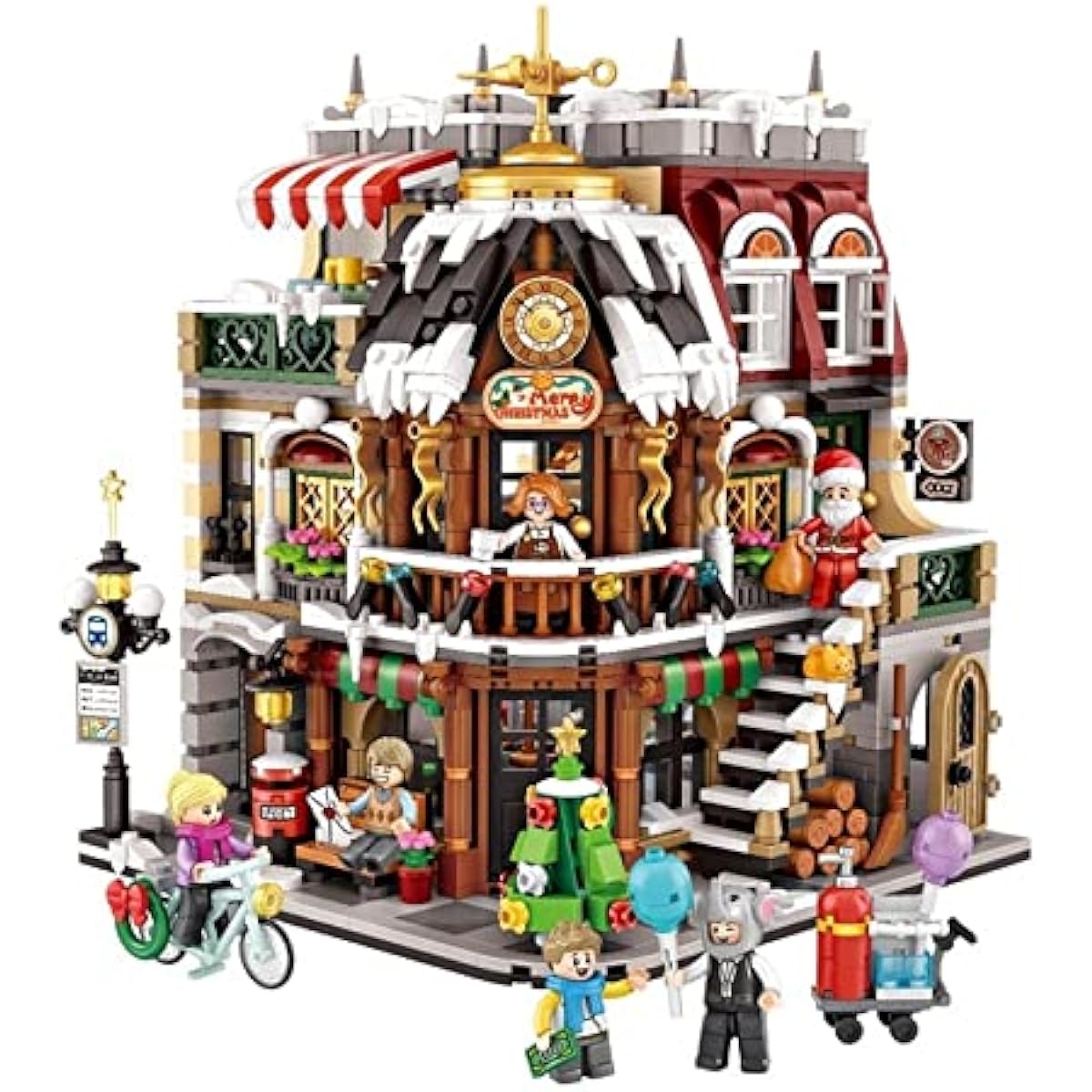 1054 LOZ Mini Blocks Kids Building Blocks Boys Children Toys Puzzle Christmas Coffee House Girls 2056 Pieces (Gift Box Included)