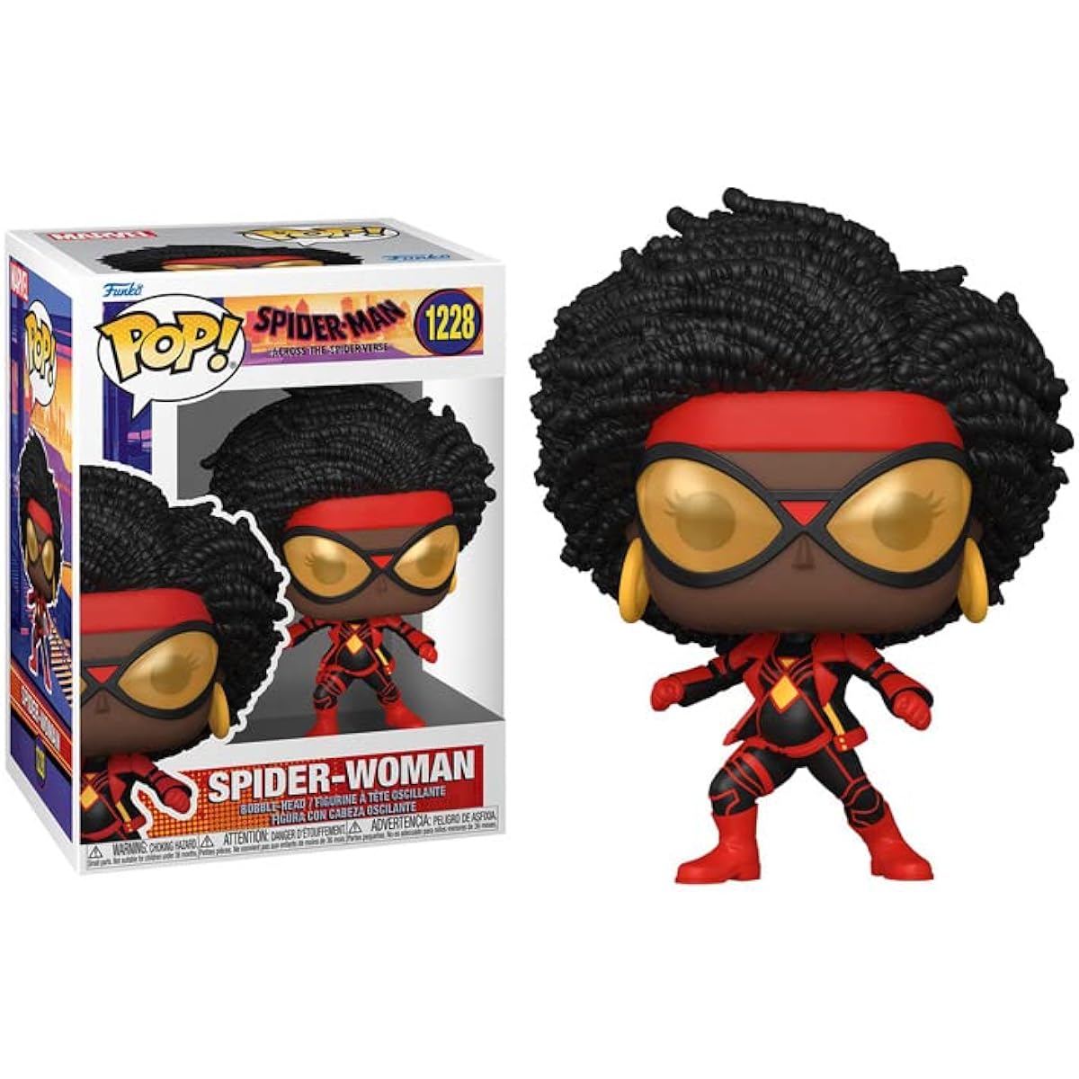 POP Marvel Spider-Man: Across the Spider-Verse - Spider-Woman Funko Vinyl Figure (Includes Compatible Box Protector Case) Multicolor 3.75"