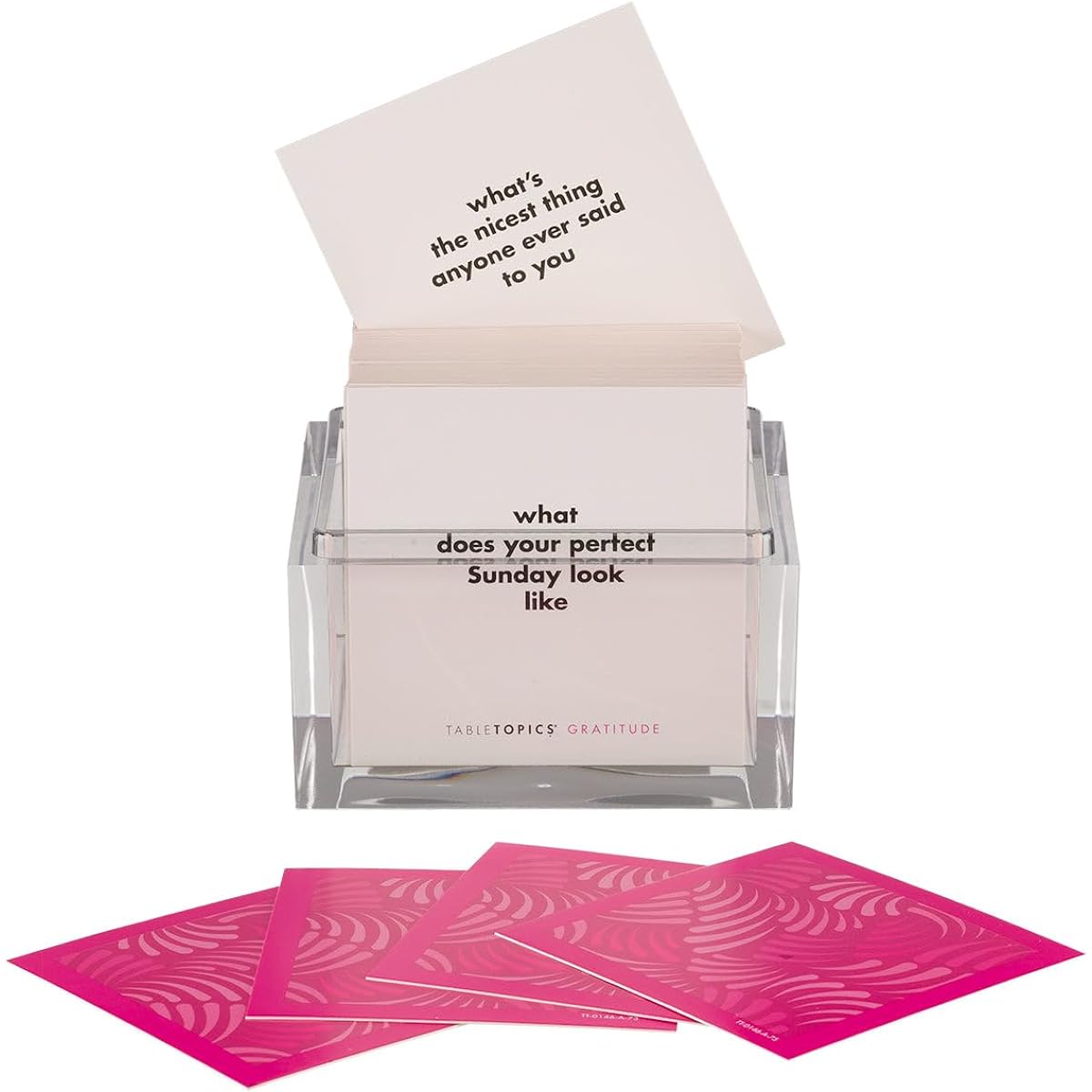 TableTopics Gratitude - 135 Fun Question Cards, Gratitude Conversation Starters for Family and Friends, Cultivate Gratitude and Happiness, Fun Party Games, Dinner Games, Family Game Night