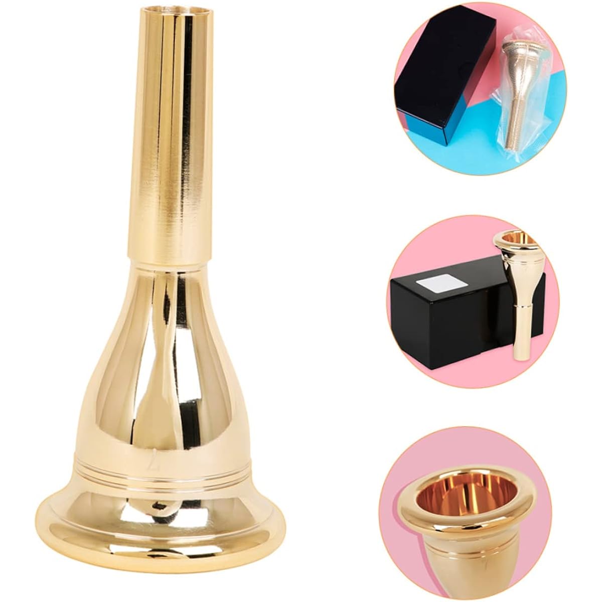 VICASKY 3pcs Large Mouthpiece Brass Instrument Tool Accessories for Men Flute Accessories Metal Tuba Part Loud Tuba Mouthpiece Tuba Valve Oil