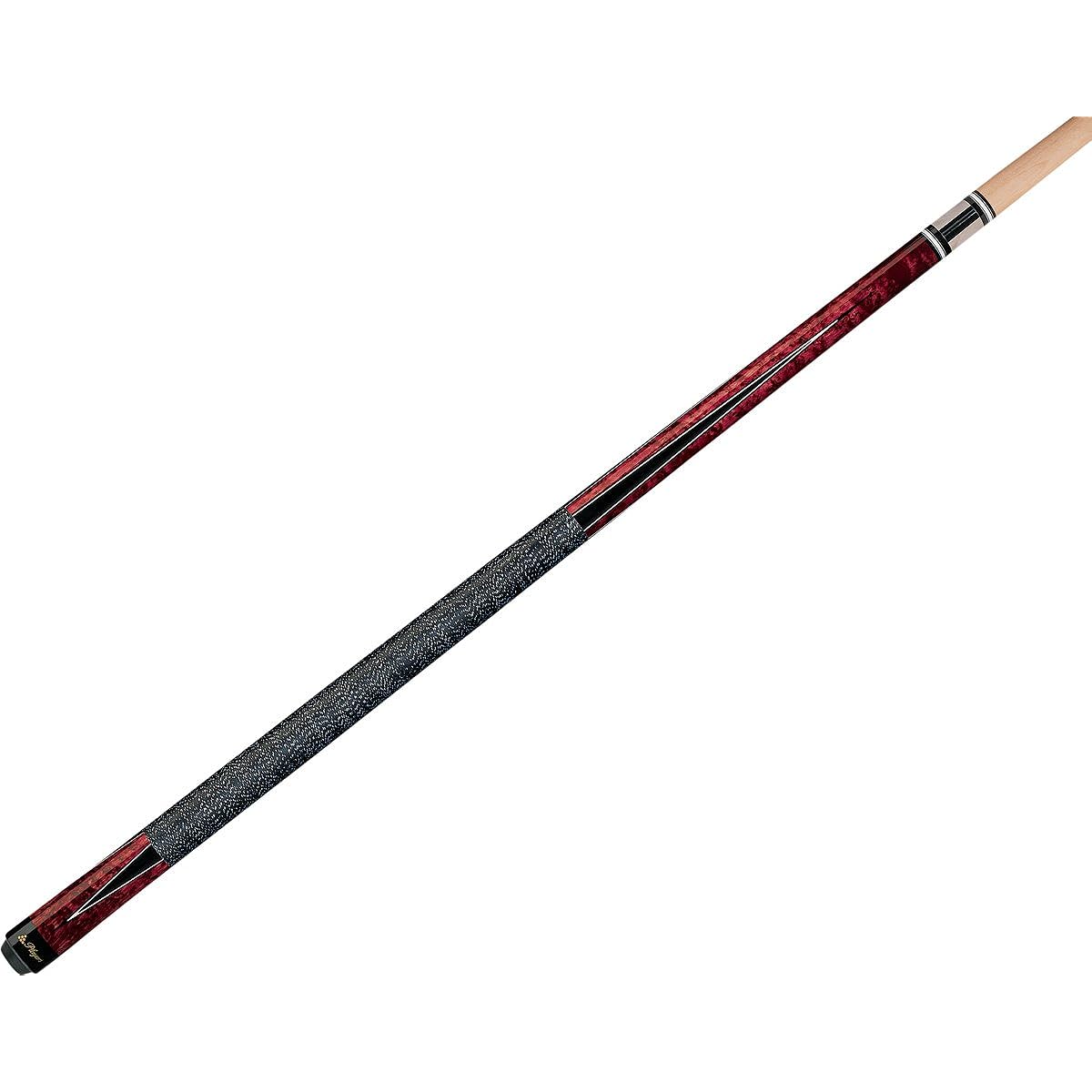 Players G-1001 Crimson Super Birds-Eye Maple with Black and White Point Cue