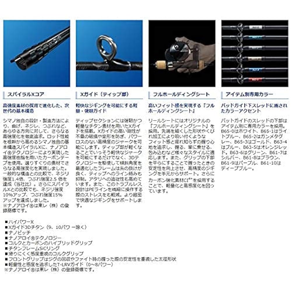 SHIMANO Jigging Rod Ocean Jigger ∞ (Infinity) B61/63/65 various