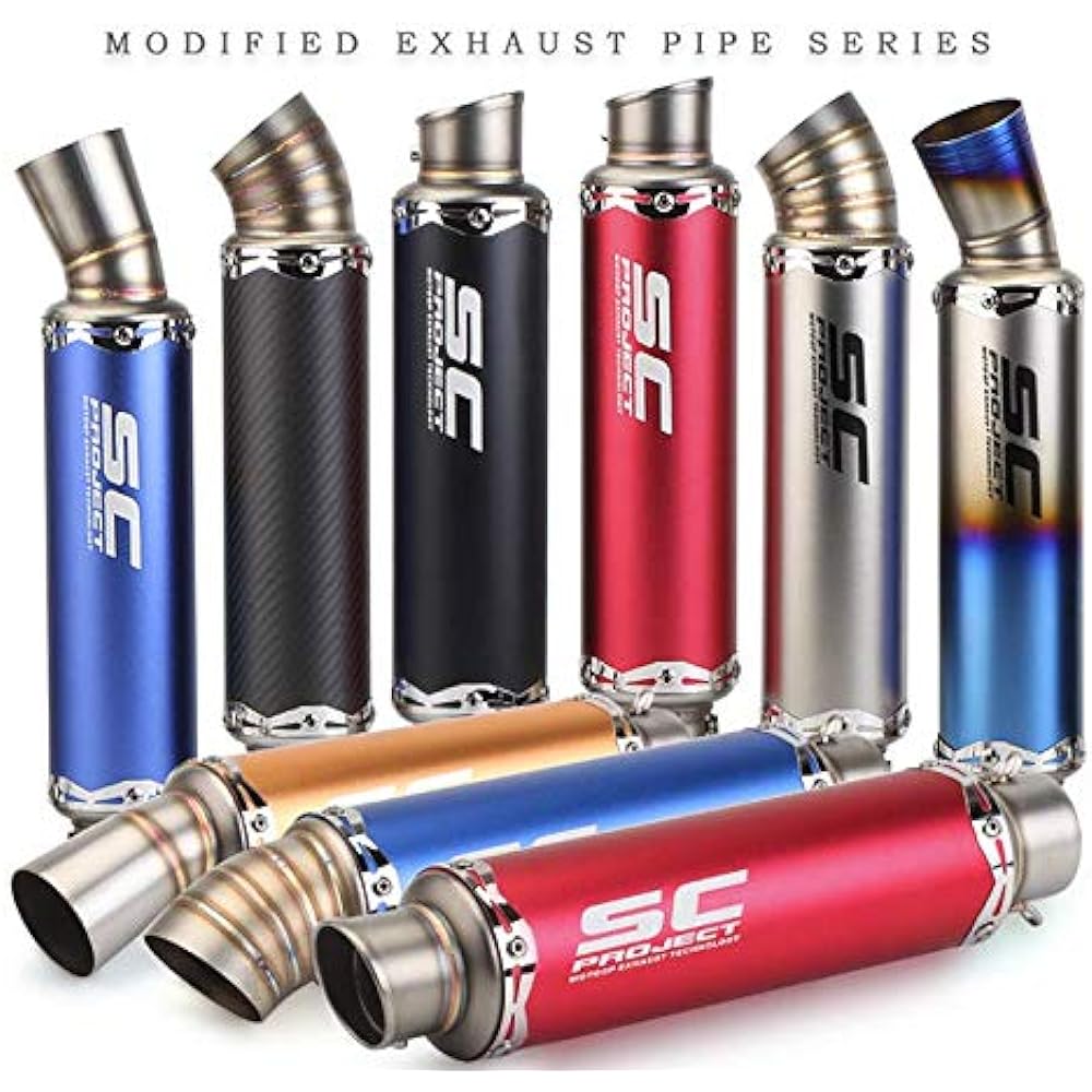 Motorcycle Silencer Slip-on Muffler 38mm 50.8mm General Purpose Motorcycle Total Length 38CM