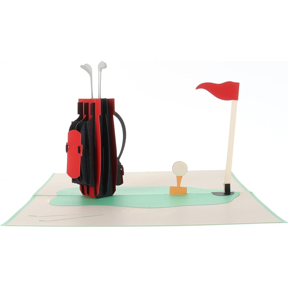 iGifts And Cards Perfect Tee Time 3D Pop Up Greeting Card - Hole in One, Cool Putter, Putting Green, Happy Birthday, Awesome Golf Retirement, Father's Day, Mother's Day, Cute Golfer Gifts, Miss You