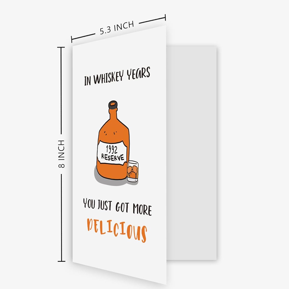Funny Whiskey 30th Birthday Card, Humorous Birthday Greeting Card Gift for Whiskey Lovers, The Year of Whiskey Made It Tastier, Born in 1992