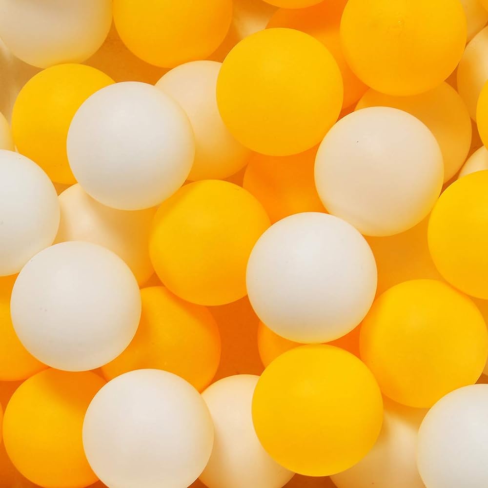 TAKASUE Ping Pong Balls, Recreational Table Tennis Balls, Storage Bag Included, Plastic Balls, Plain (05 White x 100 Pieces)