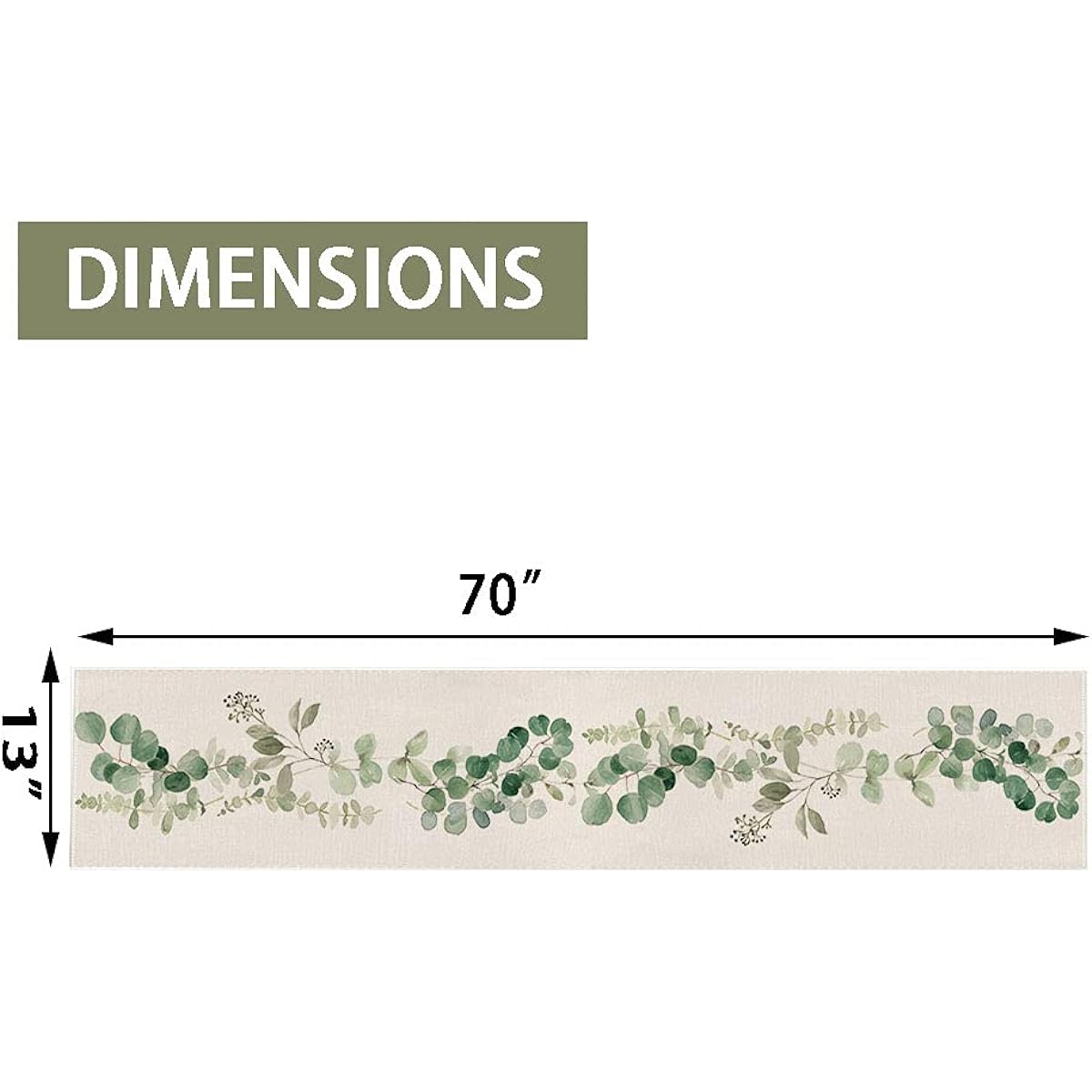 Greenery Table Runner Thanksgiving Table Decor Christmas Decoration Fall Table Runner Farmhouse Decor Kitchen Dining Outdoor Table Decor 13 x 70 Inches