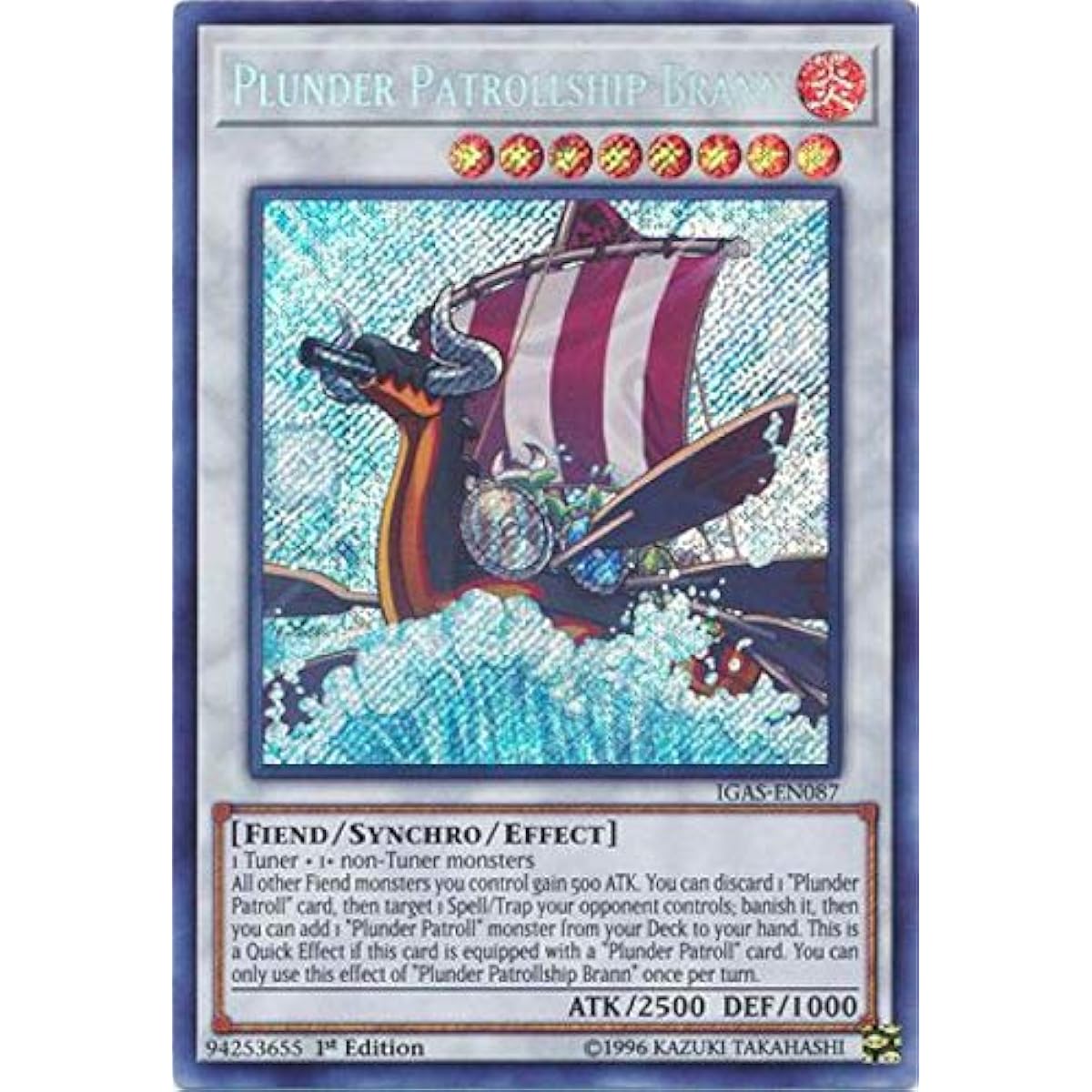 Plunder Patrollship Brann - IGAS-EN087 - Secret Rare - First Edition