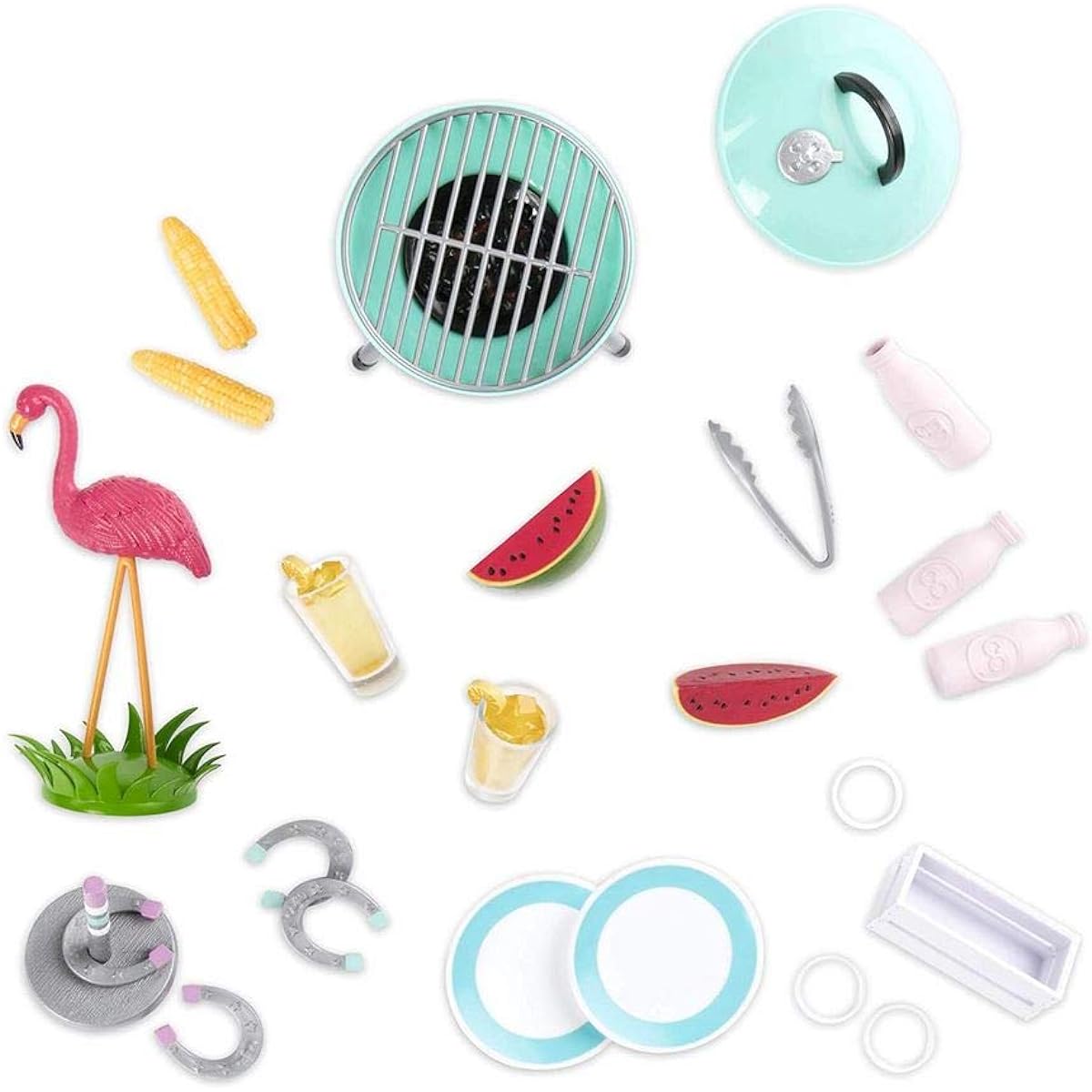 NEW! Our Generation Retro Garden Party with flamingo and grill