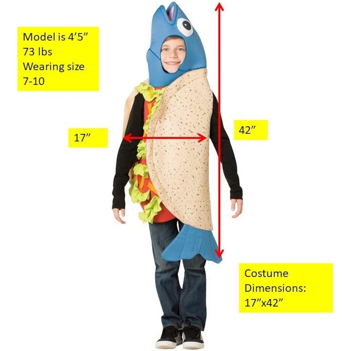 Rasta Imposta Children's Fish Taco Costume Child 7-10 6130-710