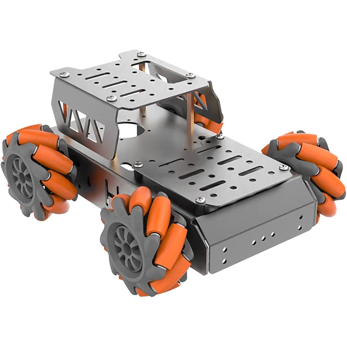 Mecanum Wheel Chassis Car Kit with TT Motor Aluminum Alloy Frame Smart Car Kit DIY Educational Robot Car Kit