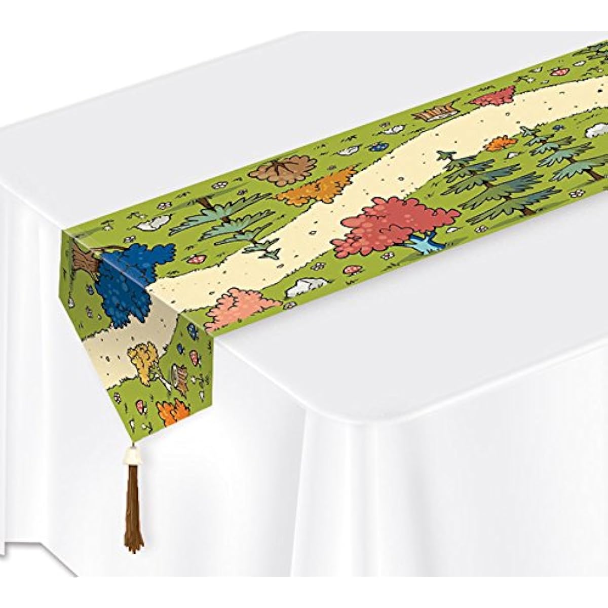 Beistle 3-Piece Woodland Friends Table Runner, 11" x 6', Multicolor