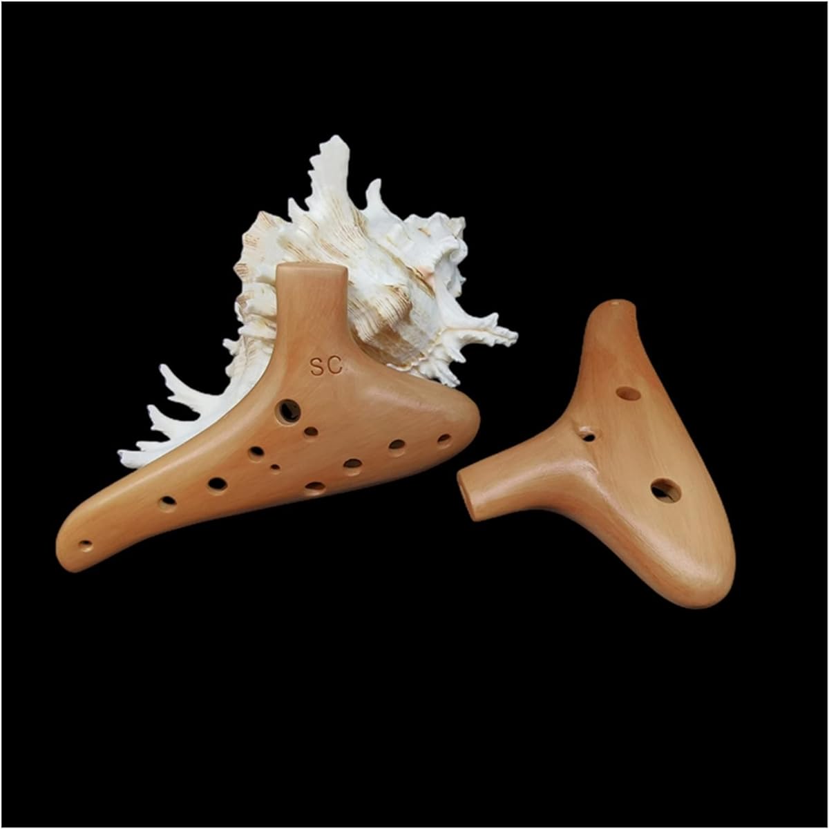 Handmade Clay Wood Grain Treble C Key Playing Ocarina Musical Instrument for Students Beginner Ocarina Ocarina Instrument