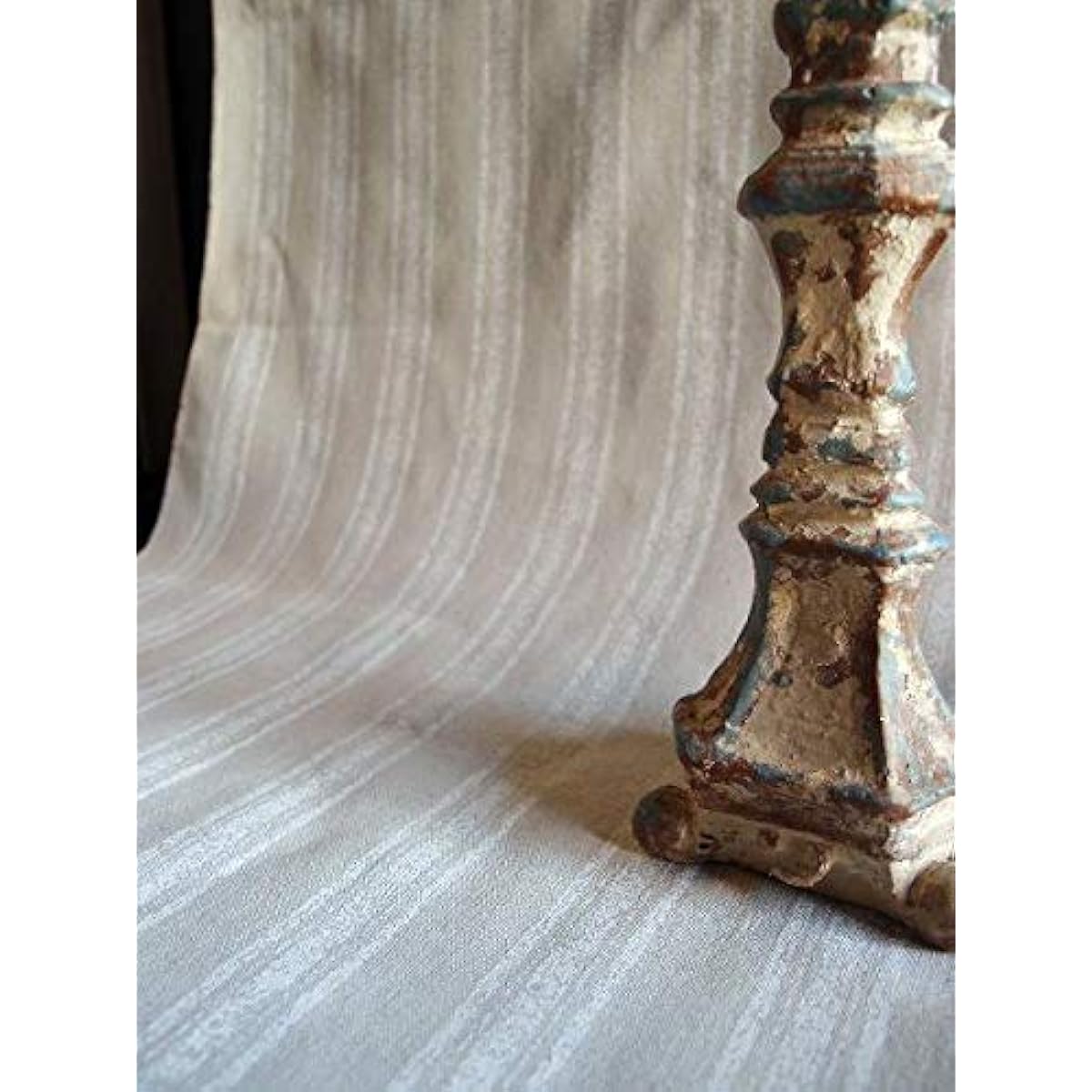 Poshnpretty Table Runner Stripes Natural Rustic Linen Selvage Edge 14.5" x 108" or 19" x 108" PNPT162F