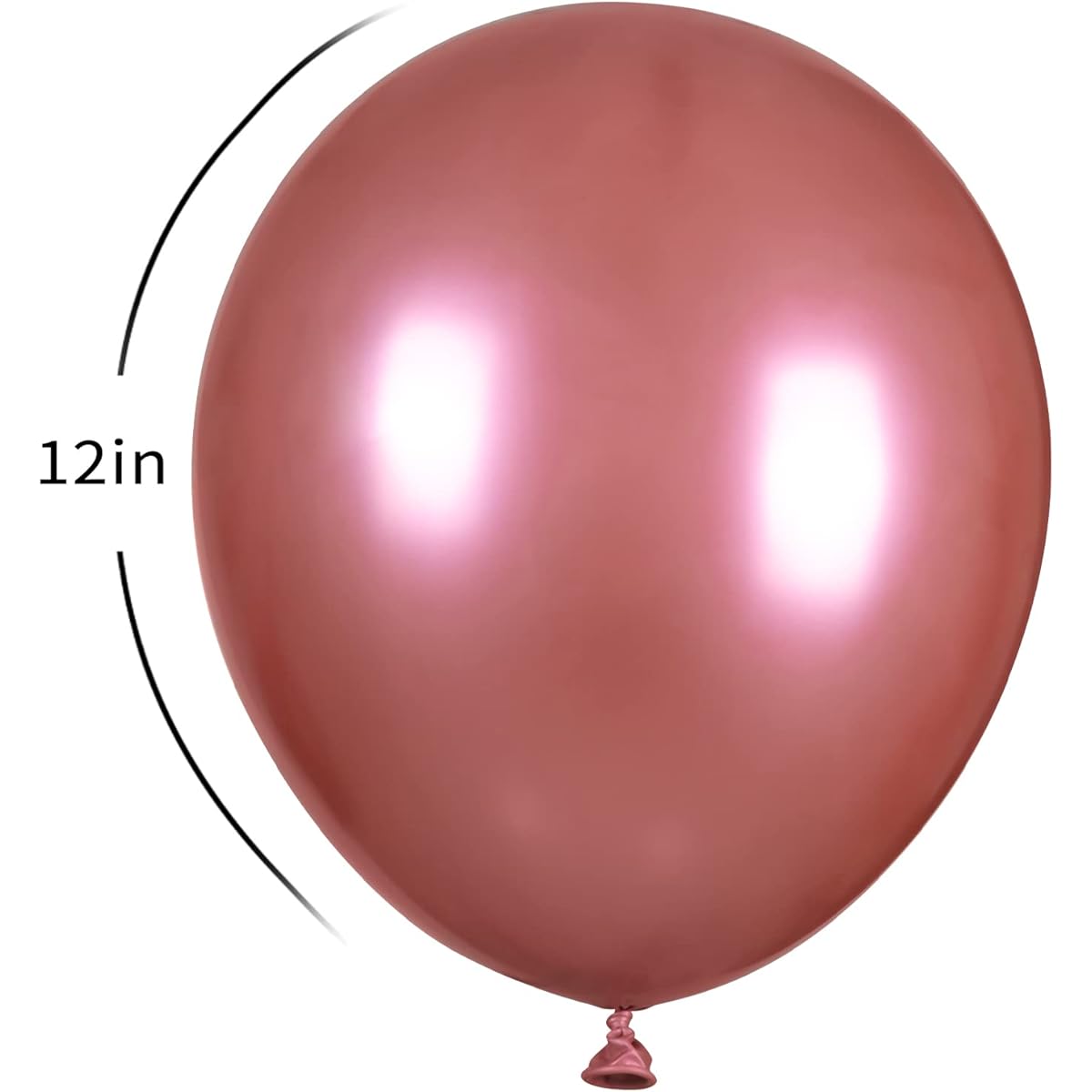 100pcs Chrome Red Balloons 12 Inch Chrome Metallic Latex Balloons for Party Decorations Wedding Supplies Graduation Decorations Baby Shower Decorations (With Red Ribbon)