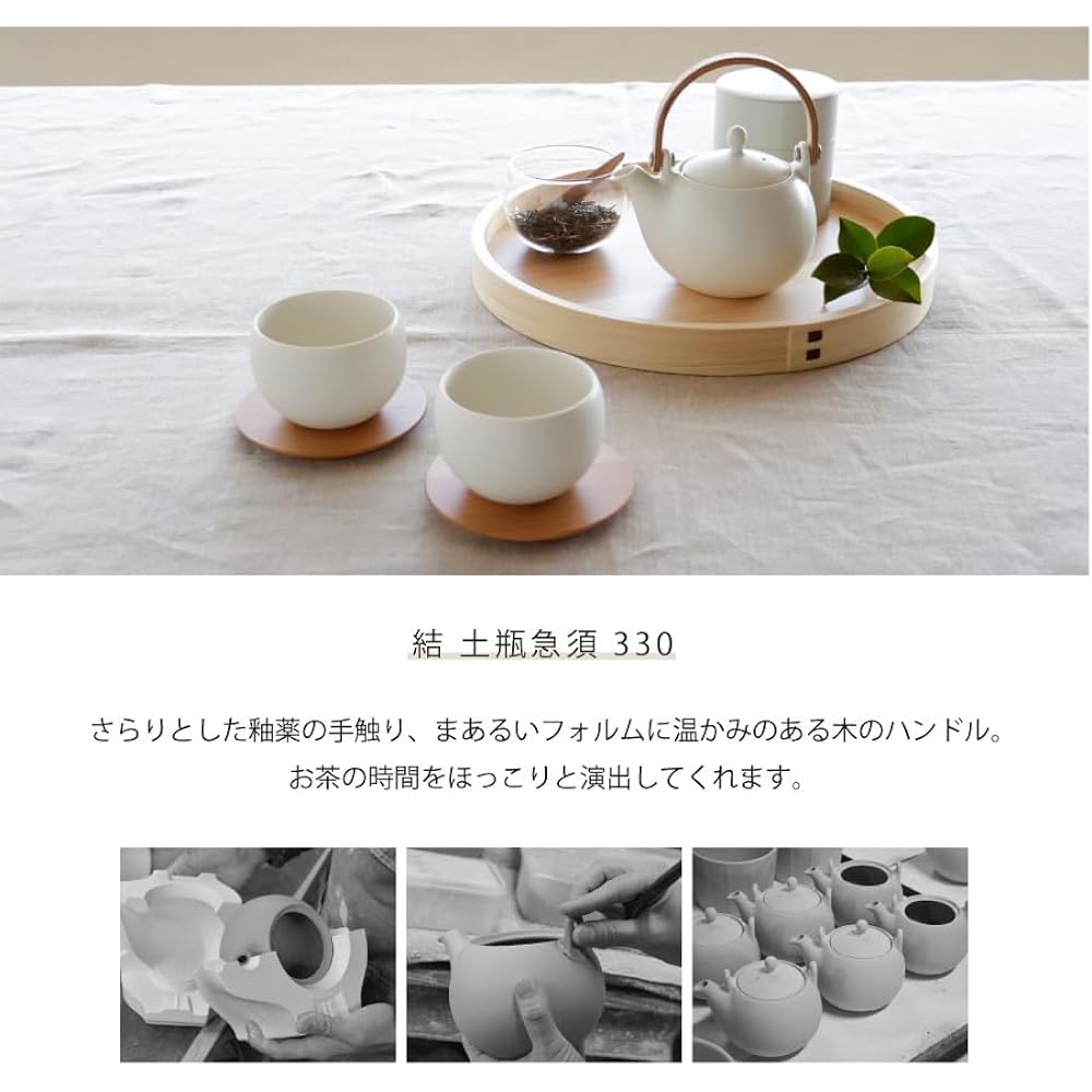 LOLO | Earthenware teapot white | Made in Japan | Gift | Pottery | Japanese tableware (white)