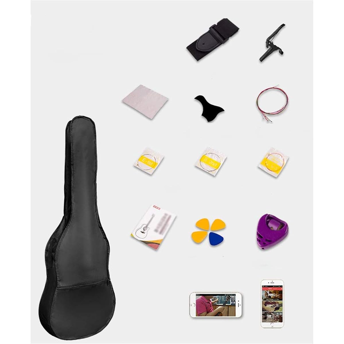 Beginner Practice Guitar, Veneer Beginner Guitar Face Single Entry Piano Practice Acoustic Guitar for Elementary School Students and Adults, Beginner Guitar (Color: B, Size: 41 inches)