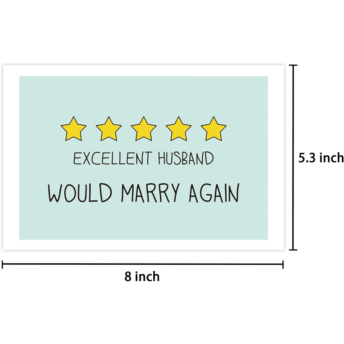 Ulbeelol Love Cards Funny 1st Anniversary Cards Wedding Anniversary Cards Valentine's Day Cards Vday Cards 2nd Anniversary Cards Excellent Husband Will Marry Again