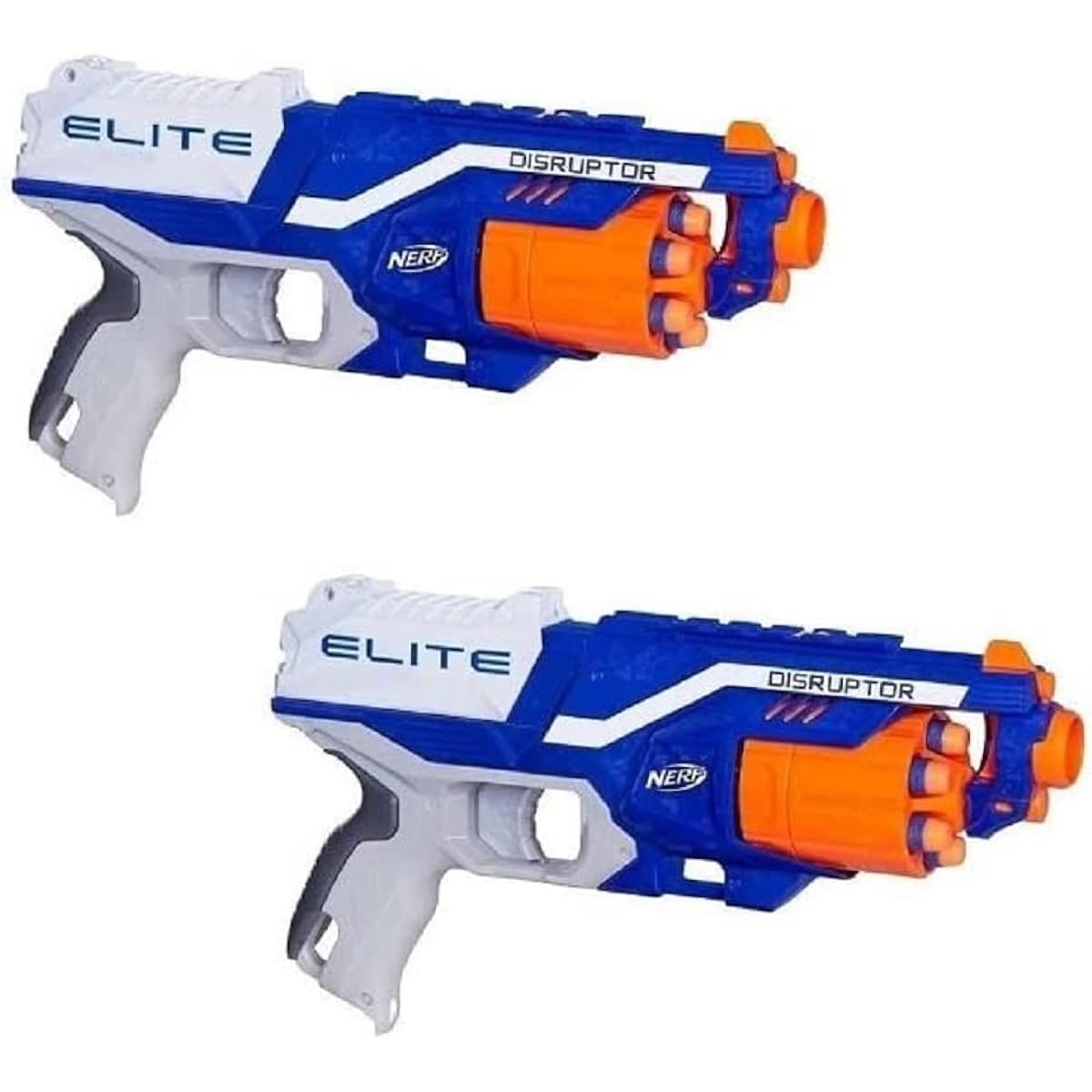 Nerf N-Strike Elite Disruptor 6 Dart Rapid Fire Nerf Gun Blaster Shoots 27m (Twin Pack)