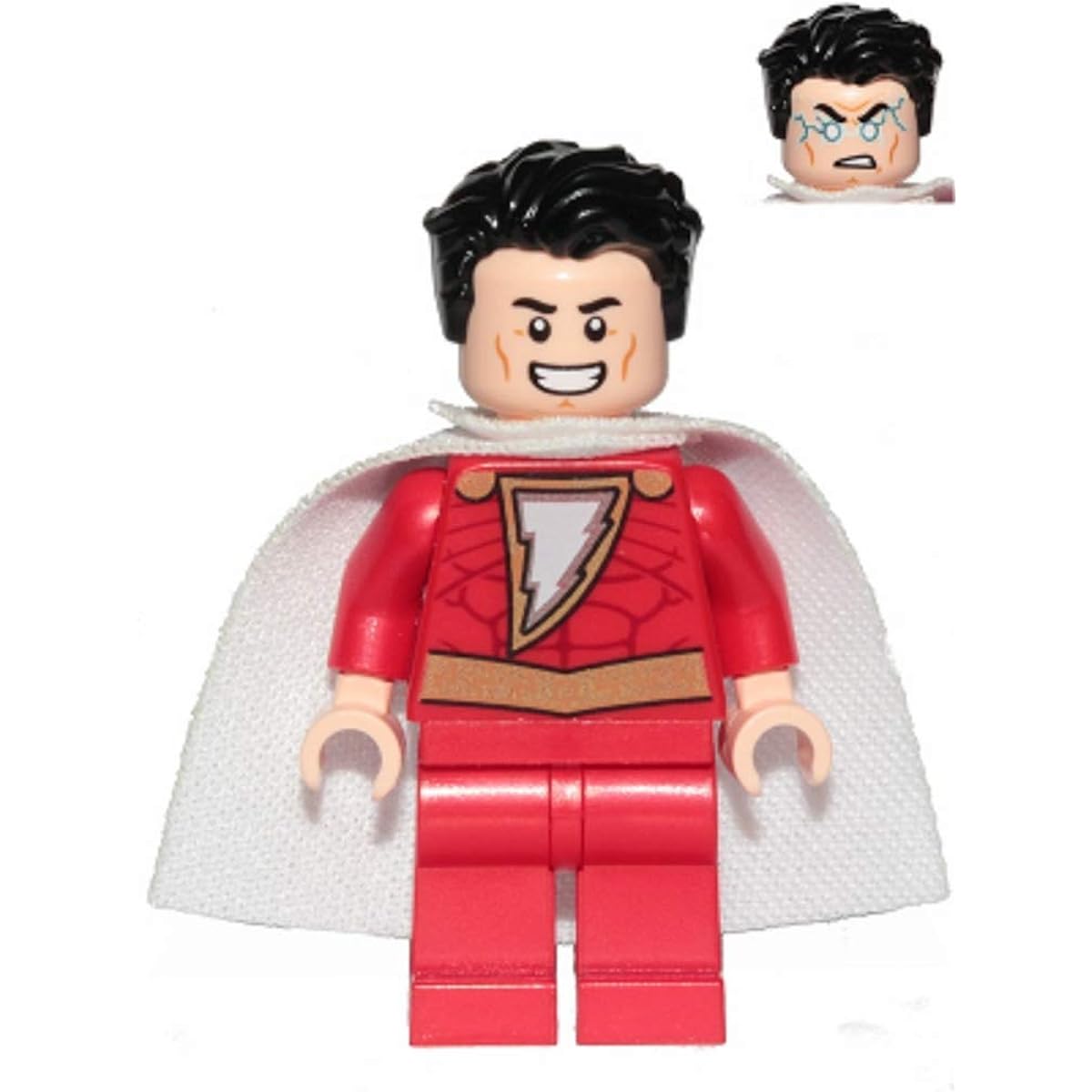 LEGO Super Heroes: Shazam minifigure with extra hair and power blast