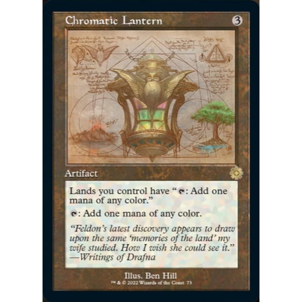 Magic: The Gathering - Chromatic Lantern (073) - Schematic - Brothers of War Retro Artifact