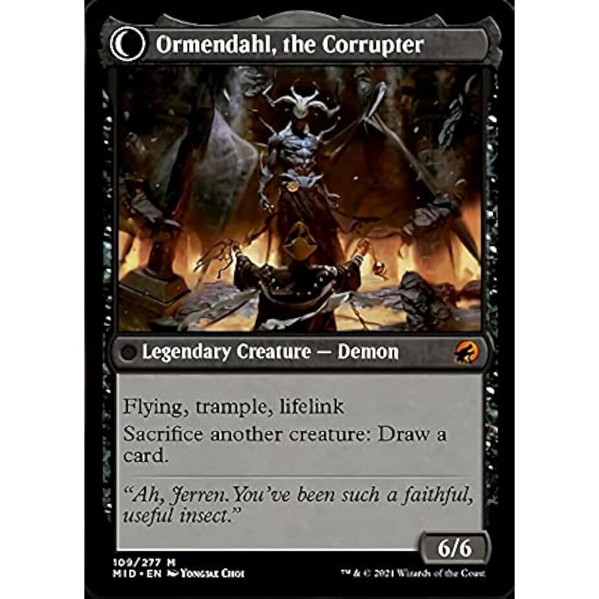 Magic: The Gathering - Jerren, the Corrupted Bishop // Ormendahl, the Corruptor (109) - Innistrad: Midnight Hunt