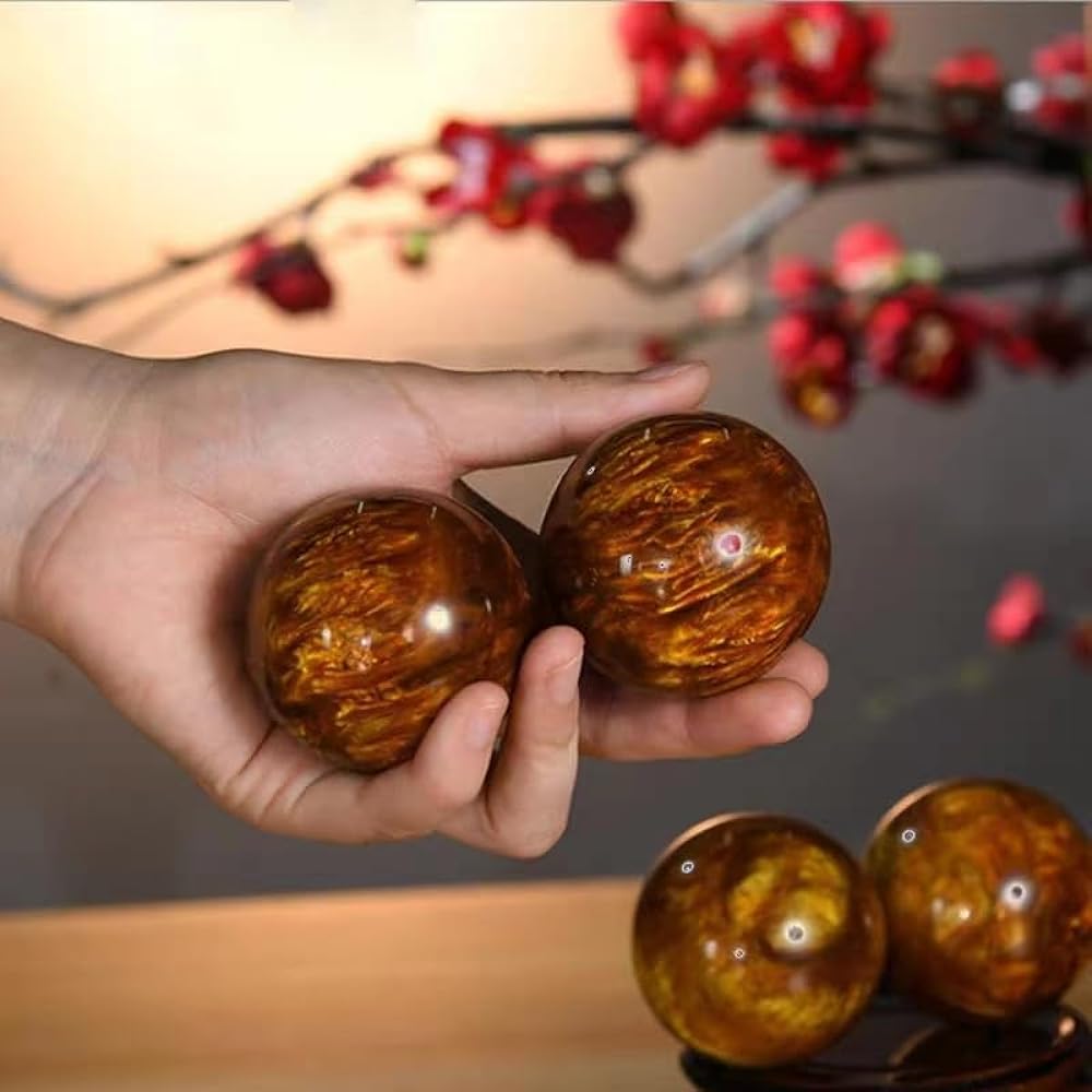 Feng Shui Goods Health Ball Health Ball Ball Black Gray Stress Training Equipment Hand Function Recovery 2 Pieces