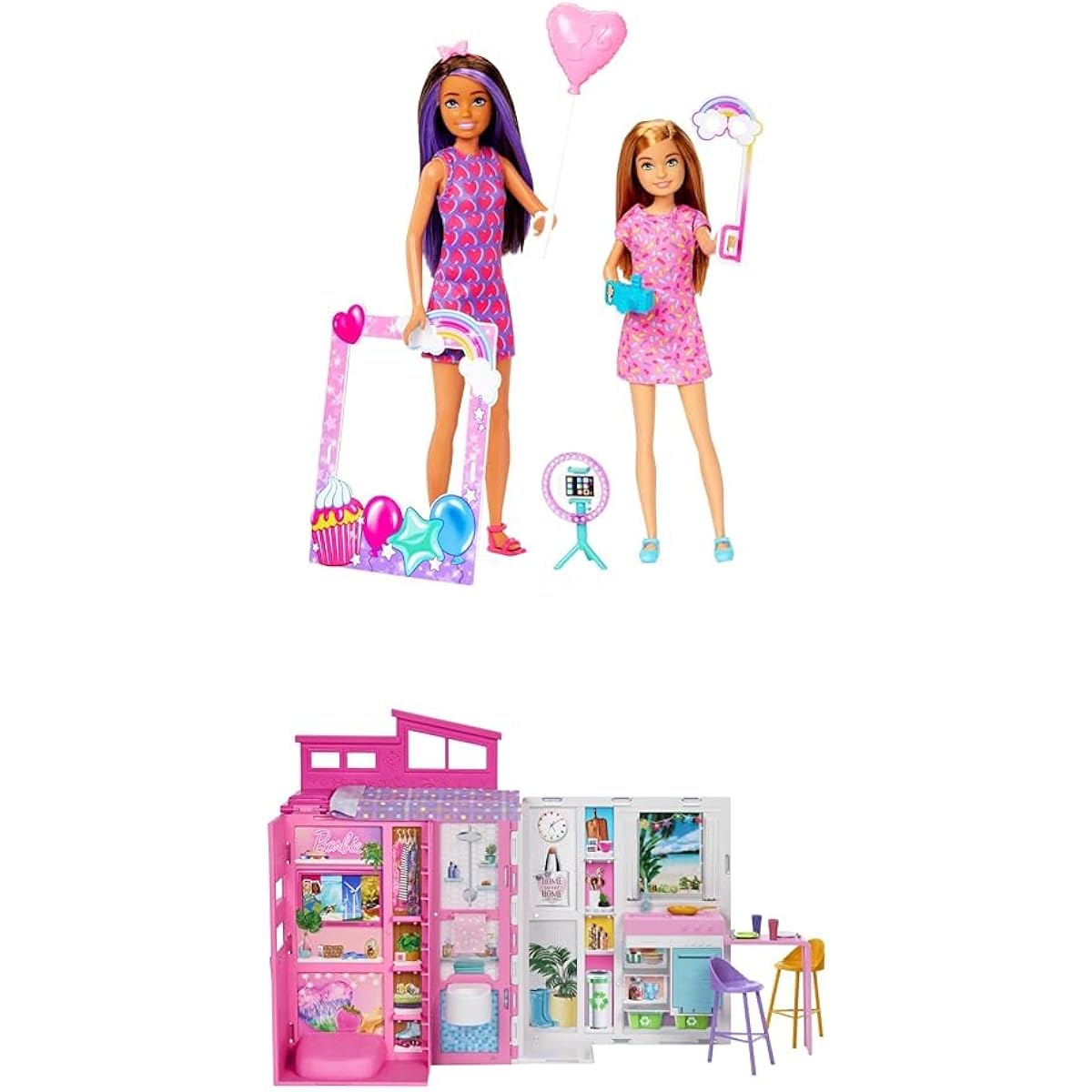 Barbie Barbie's Little Sister Skipper and Stacey Fun Sweet Food and Supermarket Food Set HKB12 & FP01