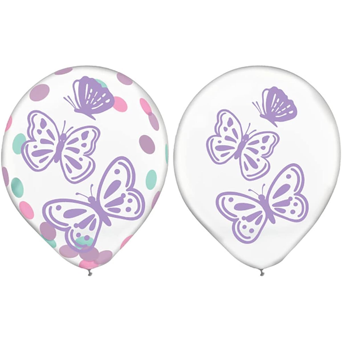 Flutter Latex Confetti Balloons Party Supplies 12" 6pcs