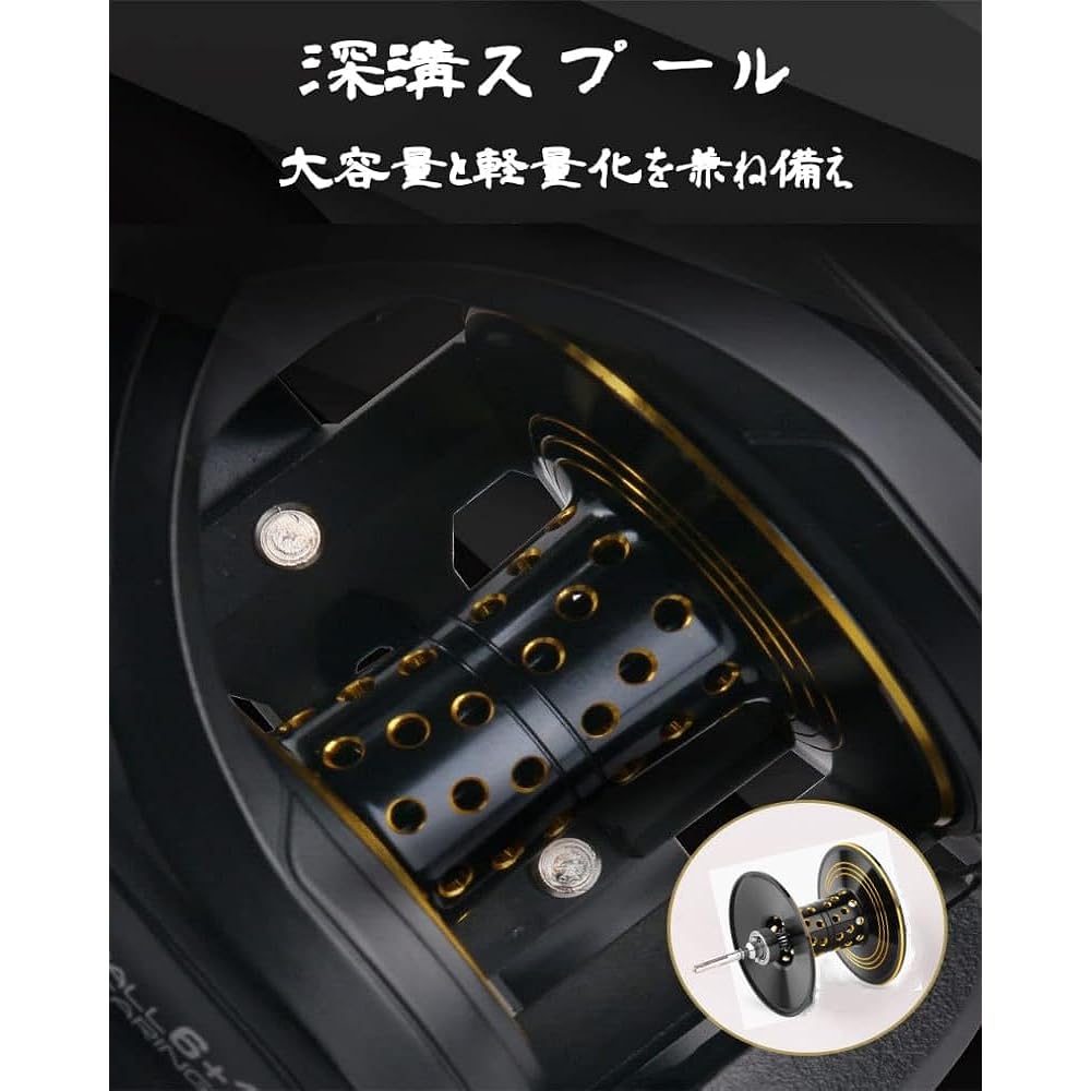 DEUKIO Bait Reel BW300 Carbon Body 6.3:1 Maximum Drag Force 16KG 6+1BB Light Jigging Mebaring Rock Fishing Hole Fishing Raft Fishing Salt Compatible