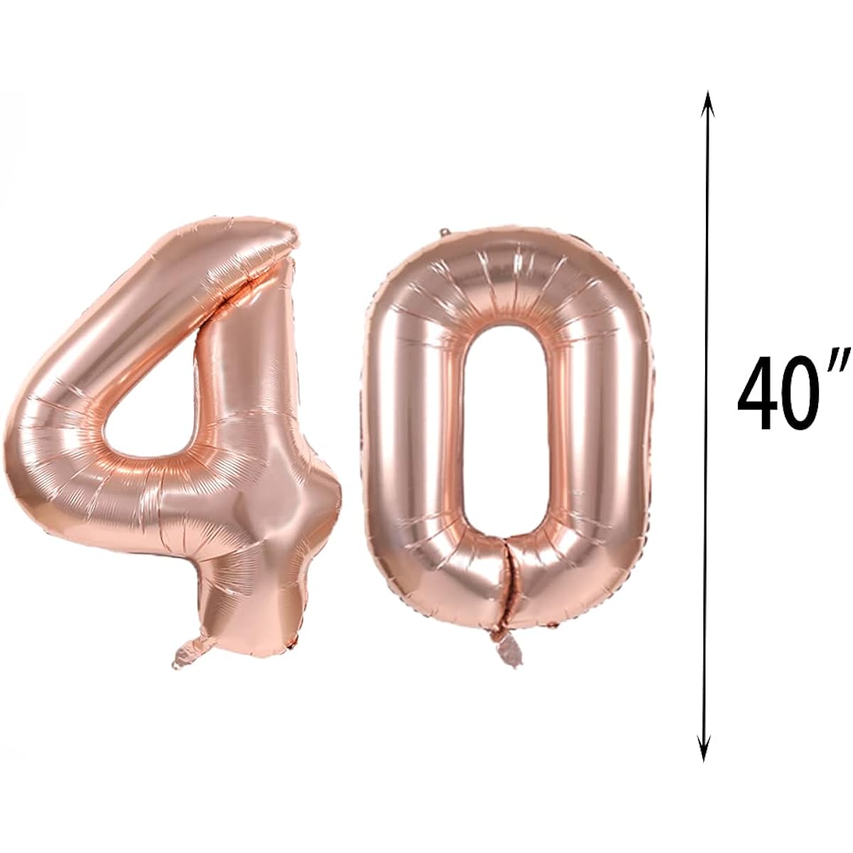 GLZLMM 40th Birthday Balloons 40th Birthday Decorations Rose Gold 40 Balloons 40th Birthday Party Supplies Number 40 Foil Mylar Balloons Latex Balloons Gifts for Girls/Boys/Women/Men