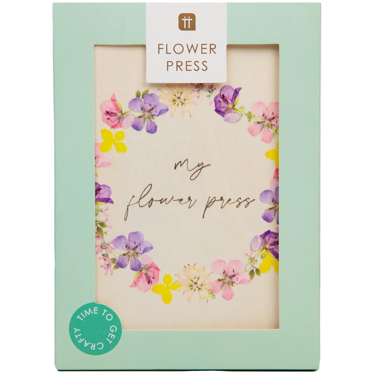Talking Tables Wooden Flower Press Kit for Arts/Crafts Supplies or Card Decoration | Preserve Special Memories | Creative Gifts for Her, Kids, Adults, Purple