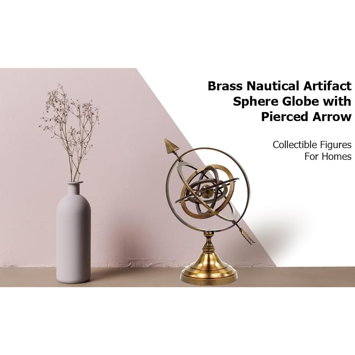 Nagina International Genuine Brass Nautical Artifact Sphere Perforated Brass | Collectible Figurine