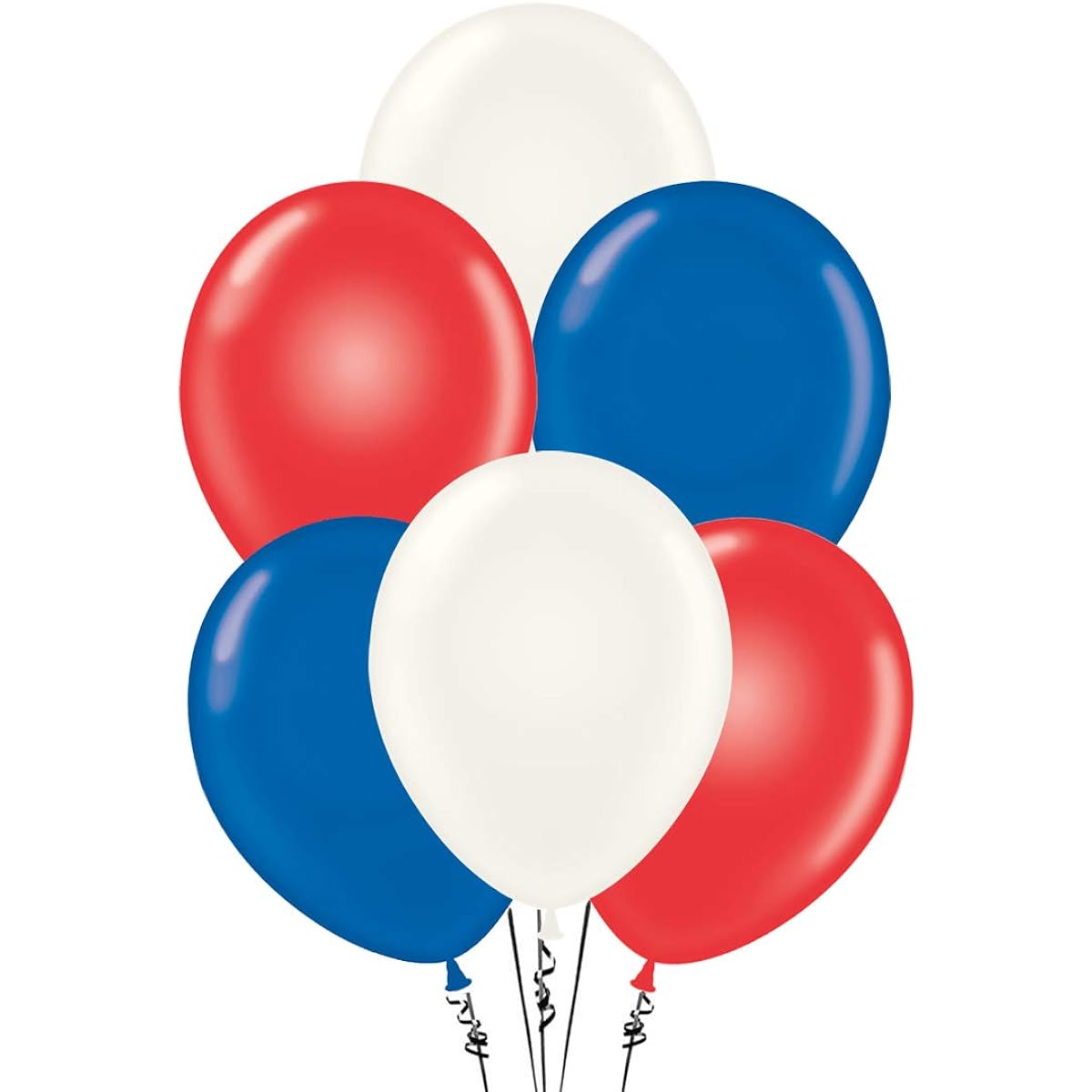 Balloons 17" PARTY-TEX Premium Patriotic Assortment Latex Pack of 72