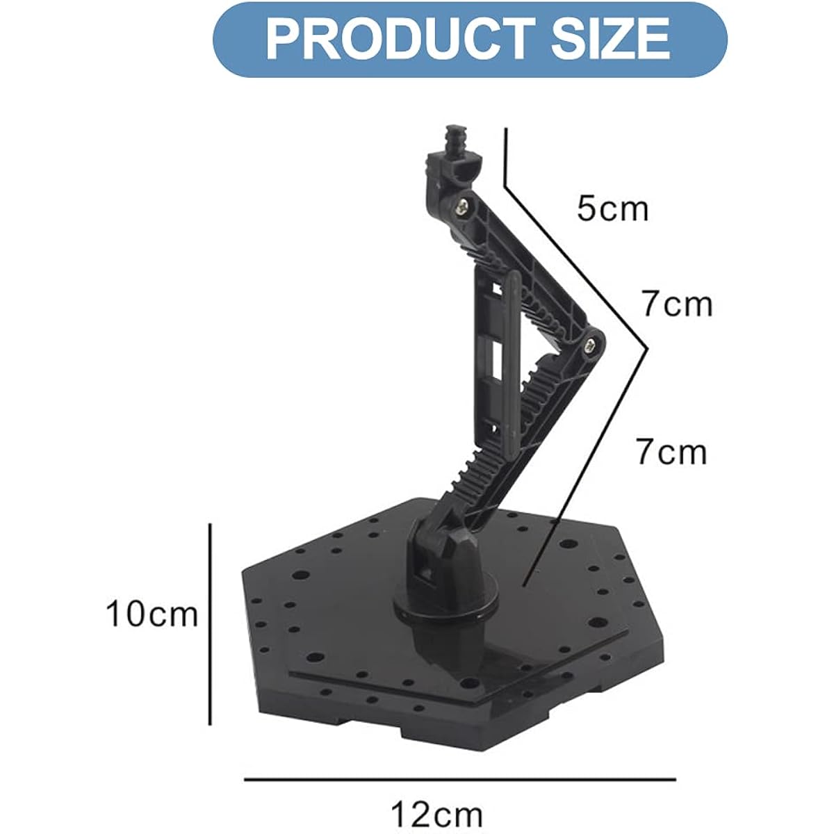 XISTEST Hobby Action Base Model Stand Hobby Display Stand for Gundam HG RG 1/144 Scale Figure Models Black (2 Pieces)
