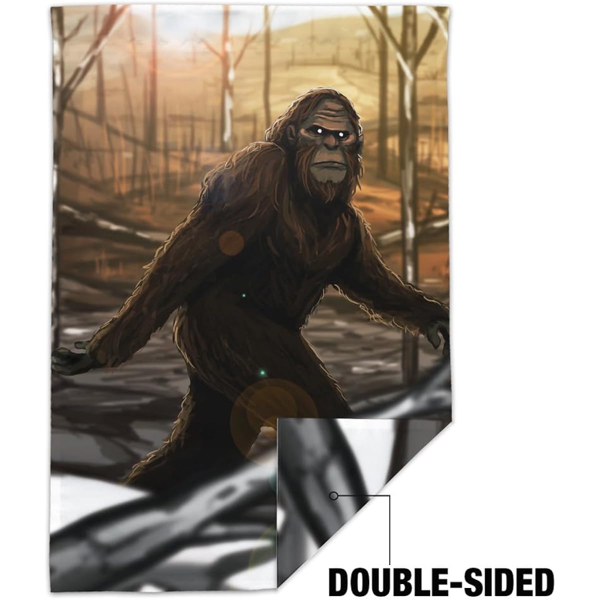 Bigfoot Sasquatch Walking in the Woods Garden Yard Flag (pole not included)