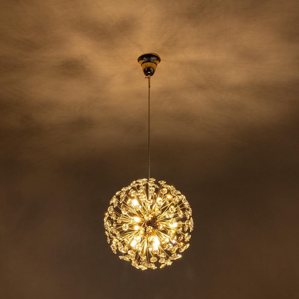 Chende Pendant Light Stylish Scandinavian 9 Lights Fireworks Chandelier Ceiling Light Ceiling Lighting Glass Bulb LED Bright Modern Dining Interior Single Living Hanging PDL-HH-02-JP