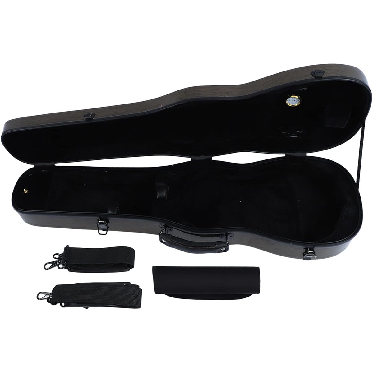 Violin Hard Case Standard Size Violin Case Thick Lining 2 Delicate Carbon Fiber Strips (Coffee)
