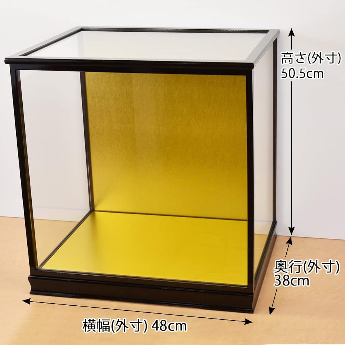 Doll case, single item, glass case, Hina doll case, May doll case, width 45, depth 35, height 45cm, Suwari 33 Jinya
