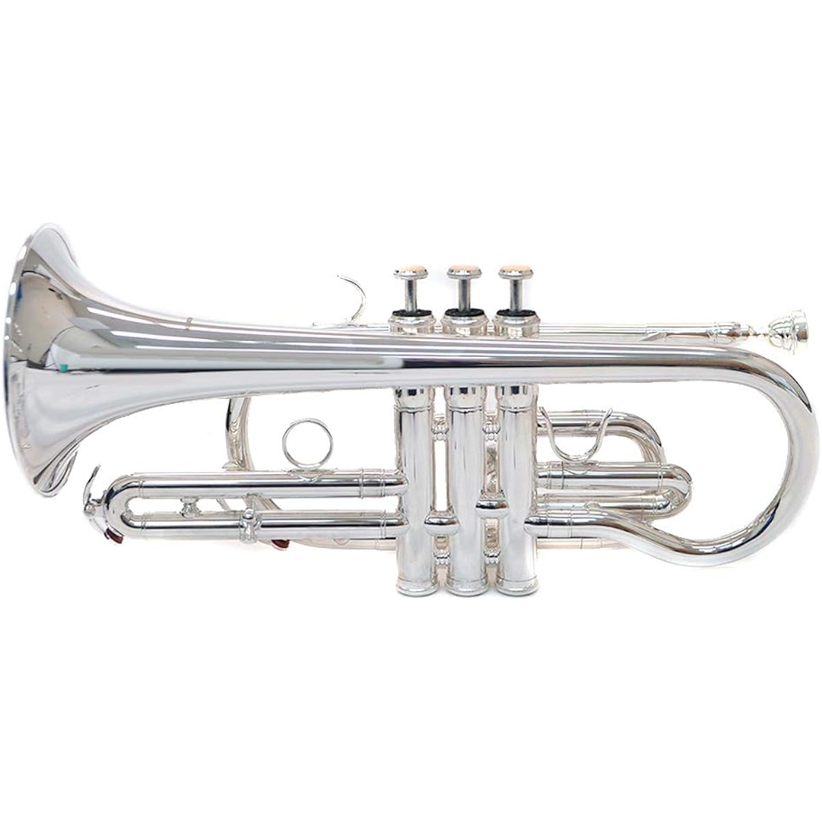 PLAYTECH Cornet Silver Plated Finish with Case Silver PTCR200S
