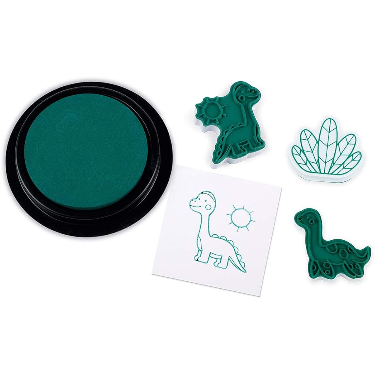 Janod Stamp Dino Set of 15 with Ink Pad
