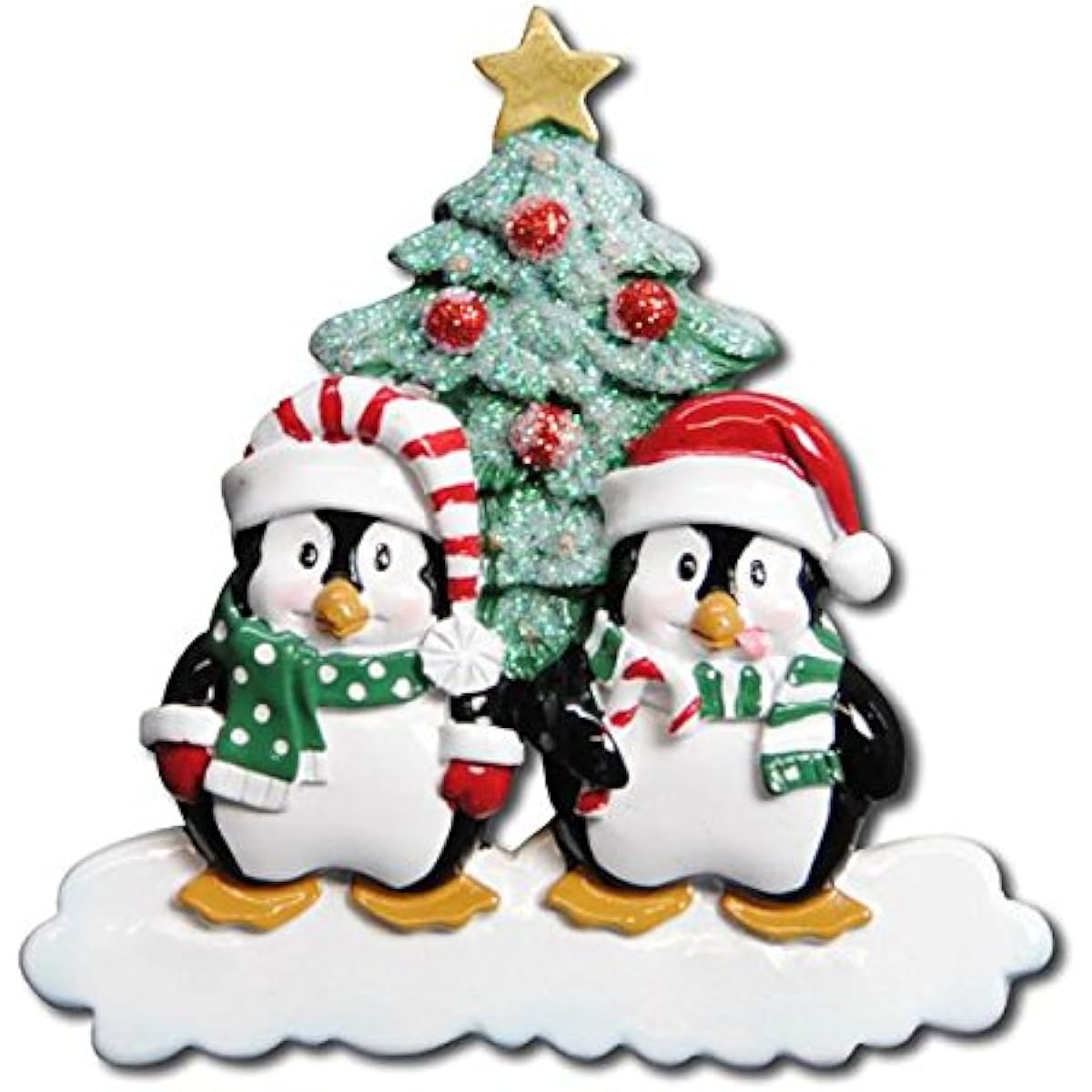 Polar X Winter Penguin Family 2 / Couple Personalized Christmas Ornament (Family Series)